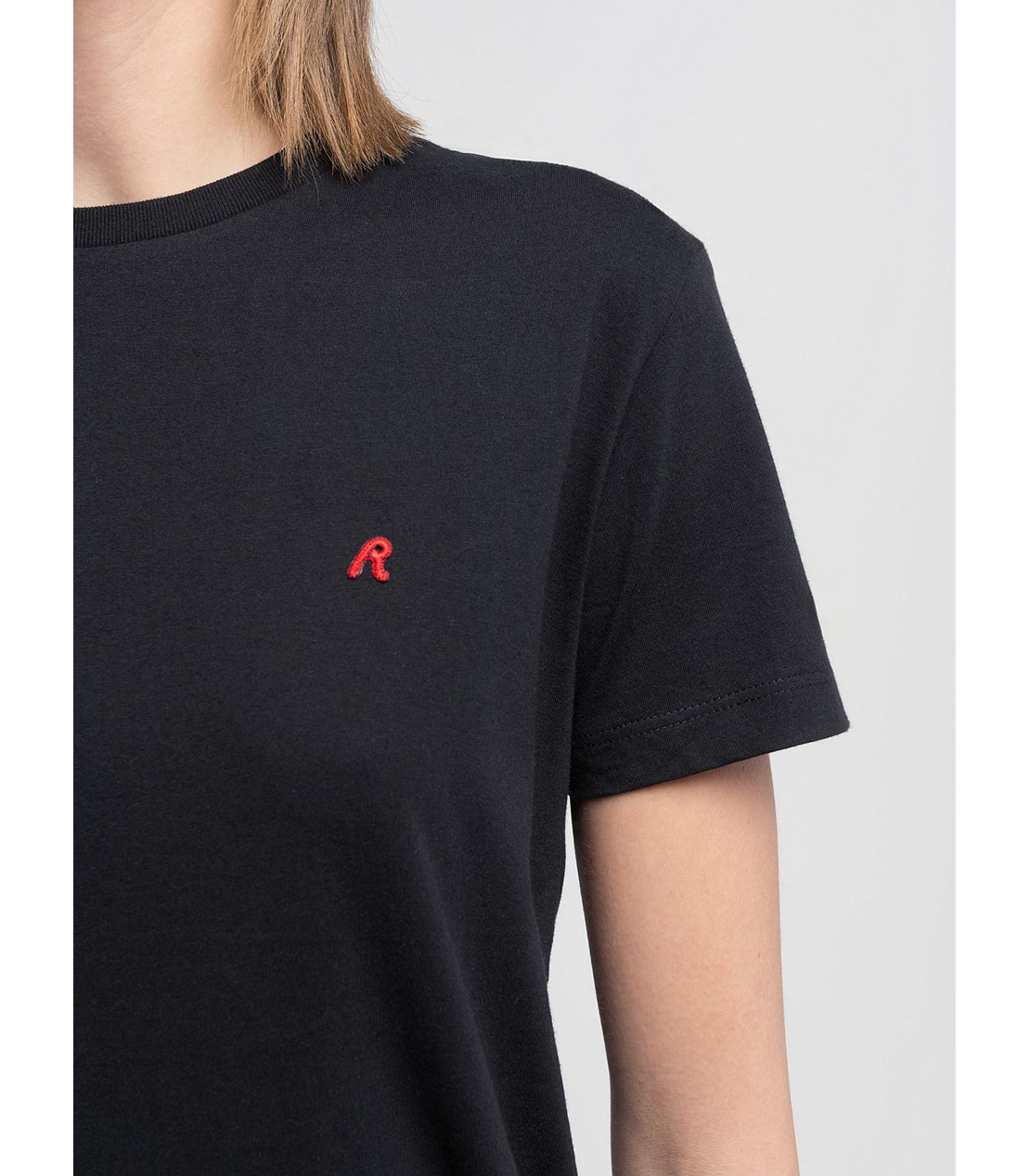 レギュラーフィットRロゴ ベーシックジャージーTシャツ 詳細画像 ブラック 6